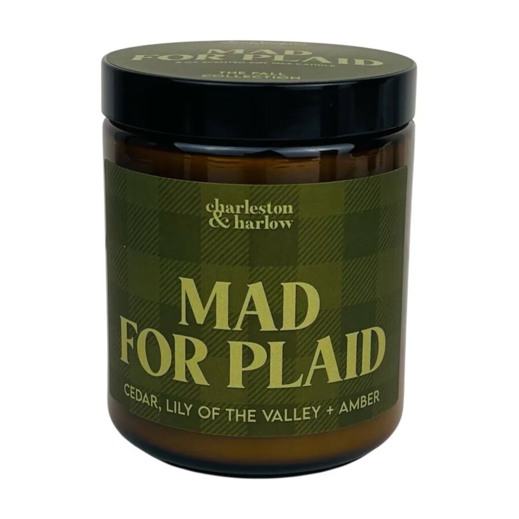 Charleston & Harlow 'Mad for Plaid' Soy Wax Candle