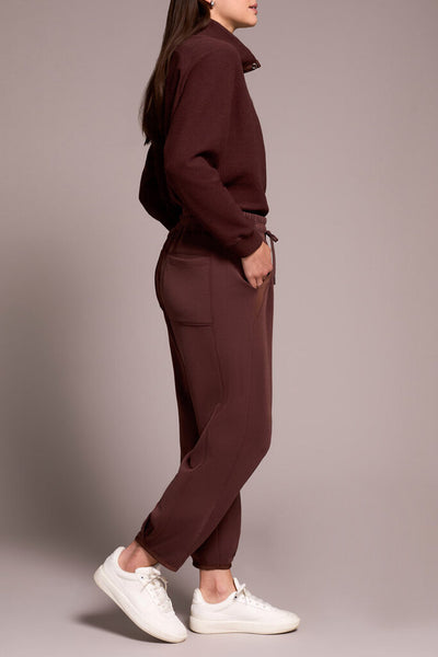 Tribal Jogger with Hem Pleats - Cocoa