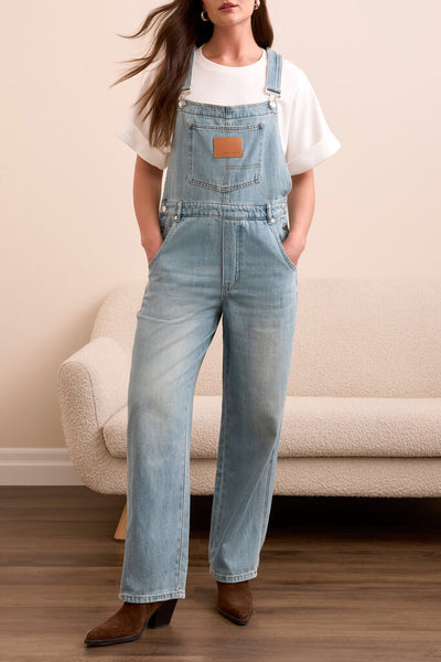 Tribal 'Blue Thread' Classic Straight Leg Overalls