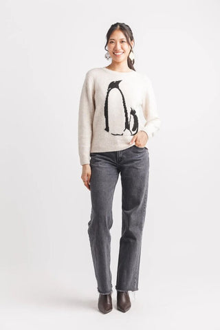 Papillon Penguin Intarsia Sweater