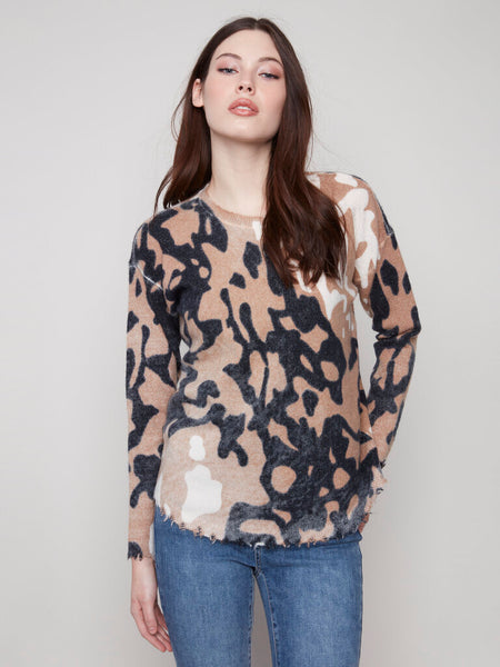 Charlie B Reversible Printed Sweater - Spots