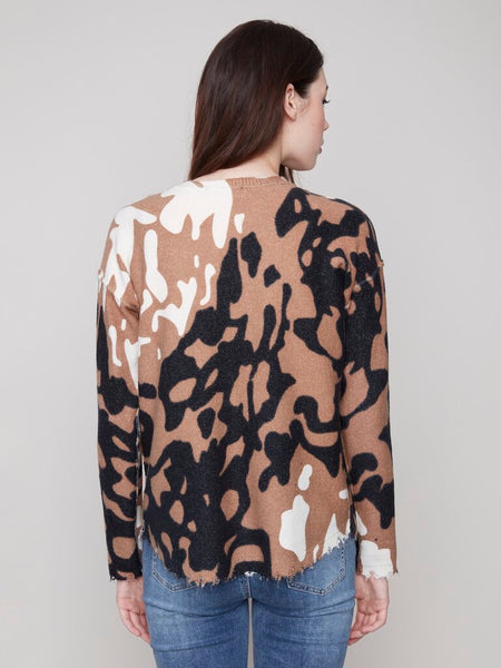 Charlie B Reversible Printed Sweater - Spots