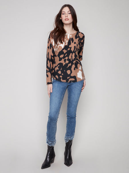 Charlie B Reversible Printed Sweater - Spots