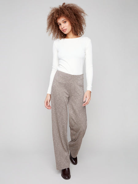 Charlie B Herringbone Pull-On Pants