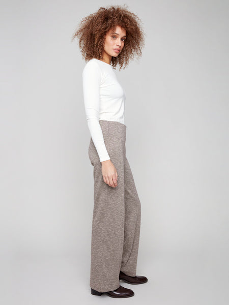 Charlie B Herringbone Pull-On Pants
