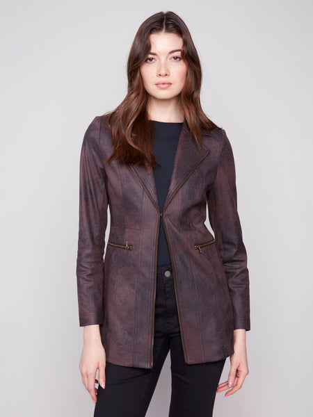 Charlie B Vintage Faux Suede Jacket