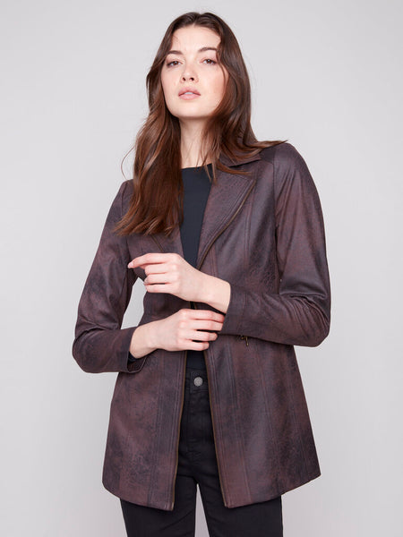 Charlie B Vintage Faux Suede Jacket