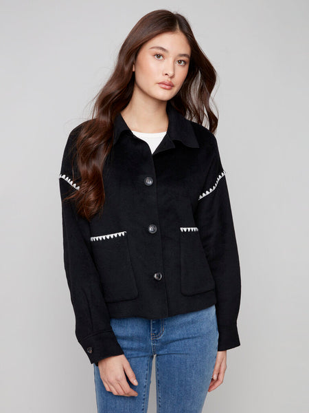 Charlie B Double-Faced Wool-Blend Jacket