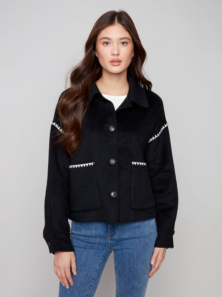 Charlie B Double-Faced Wool-Blend Jacket