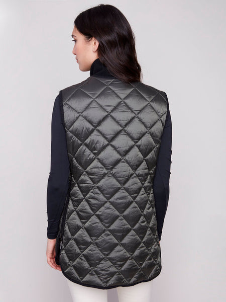 Charlie B Reversible Iridescent Quilted Vest