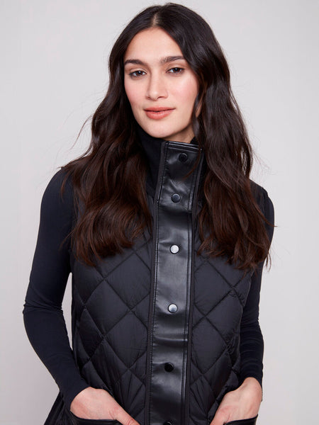 Charlie B Reversible Iridescent Quilted Vest
