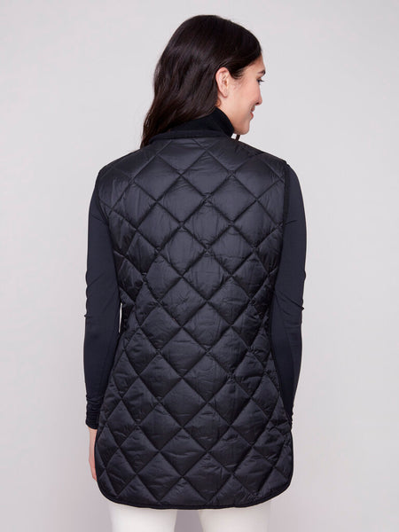 Charlie B Reversible Iridescent Quilted Vest