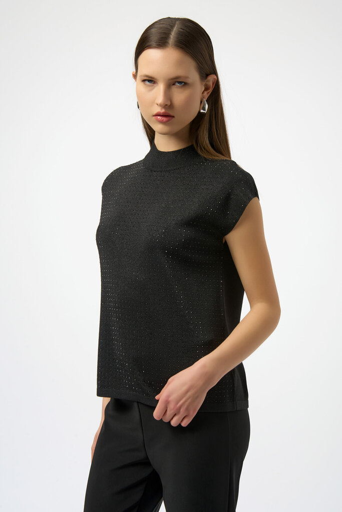 Joseph Ribkoff 254935 Sequin Studded Knit Top