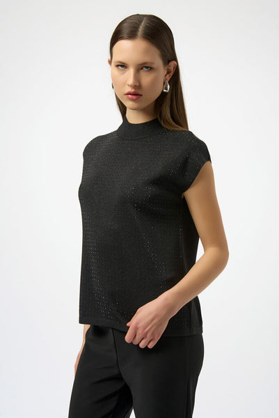 Joseph Ribkoff 254935 Sequin Studded Knit Top