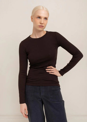 Paper Label 'Lisa' Long Sleeve - Chocolate