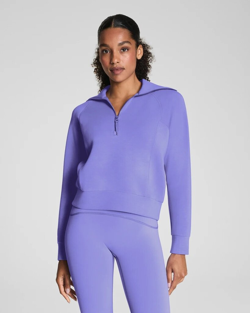 Spanx AirEssentials Half Zip Sweatshirt - Amethyst