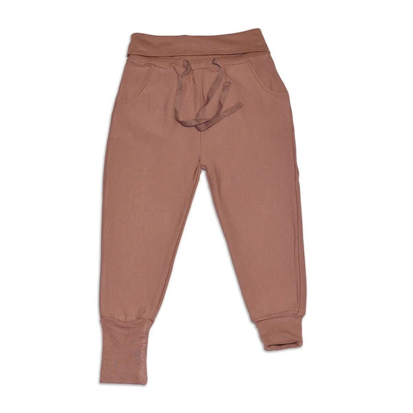 Silkberry Baby Bamboo Fleece 'Grow With Me' Pants - Chocolate