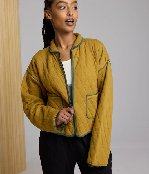 Known Supply 'Elderberry' Quilted Knit Jacket