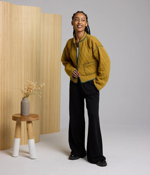 Known Supply 'Elderberry' Quilted Knit Jacket