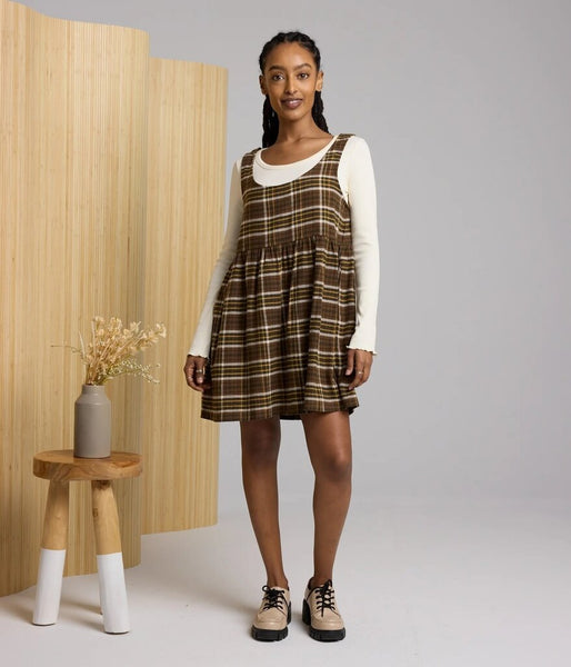 Known Supply 'Glenwood' Plaid Pinafore