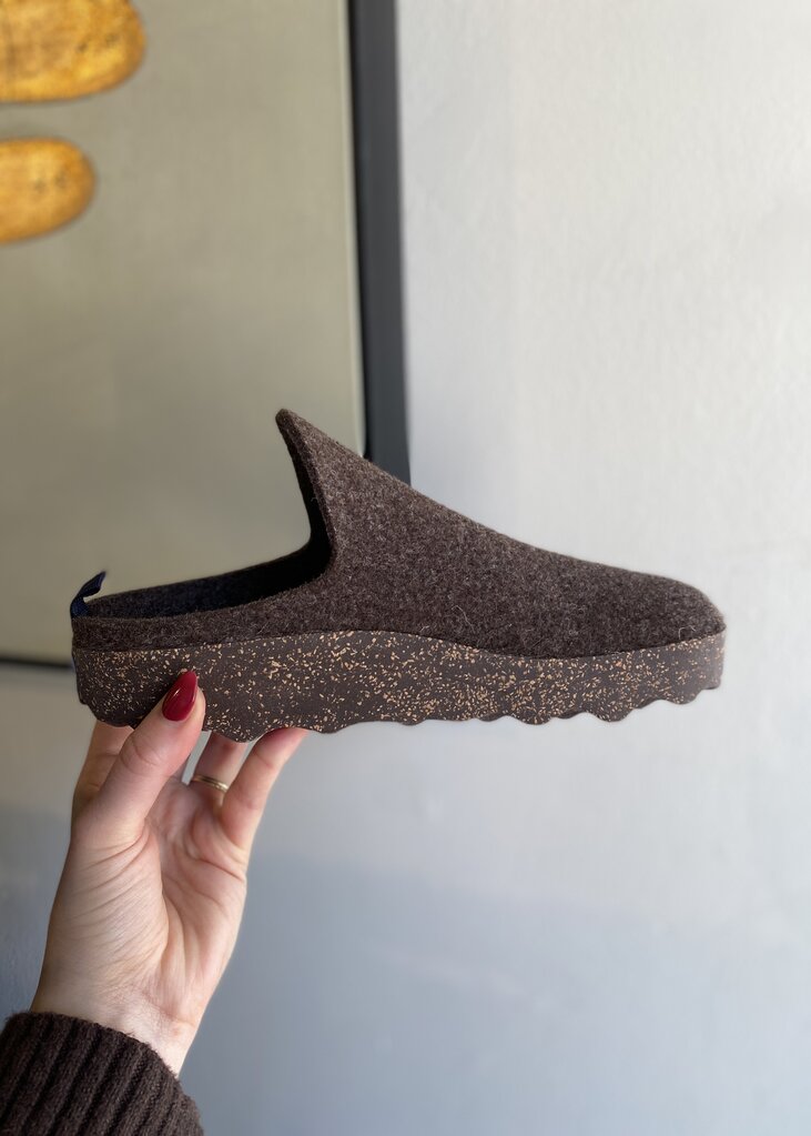 Asportuguesas 'Come' Round Toe Mules - Dark Brown