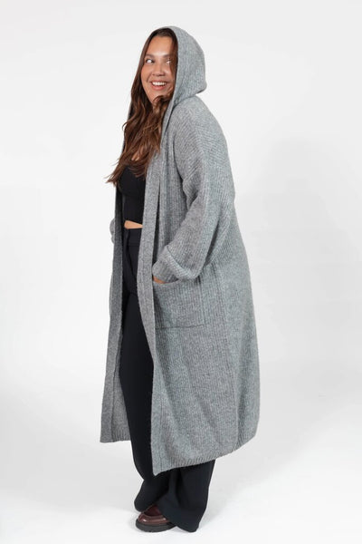 Smash + Tess 'Esther' Long Cardigan - Heather Grey