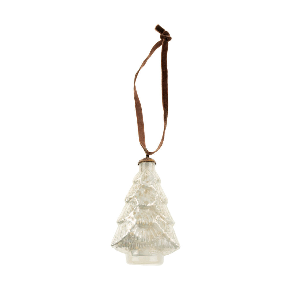Frosted Glass Christmas Tree Ornament