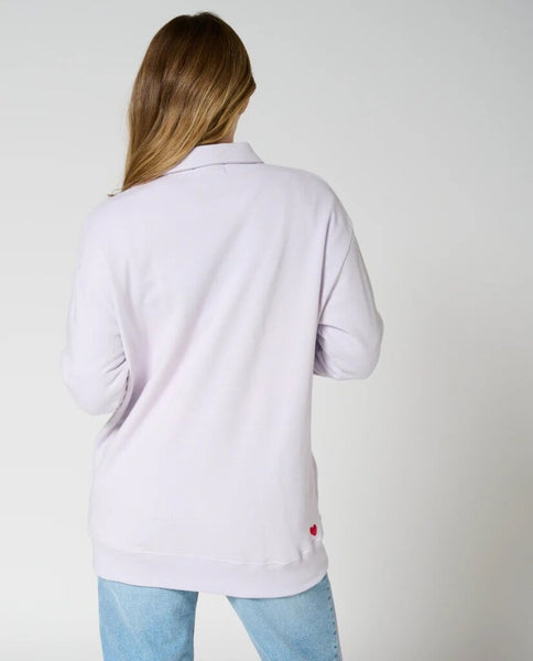 Preloved 'Veronique' Cotton Polo Sweatshirt