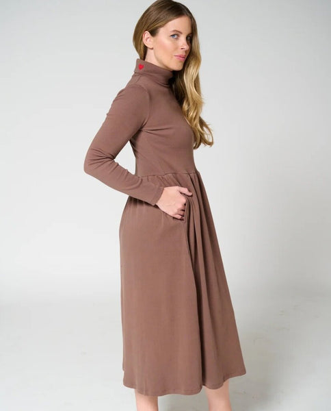 Preloved 'Milarosa' Turtleneck Midi Dress