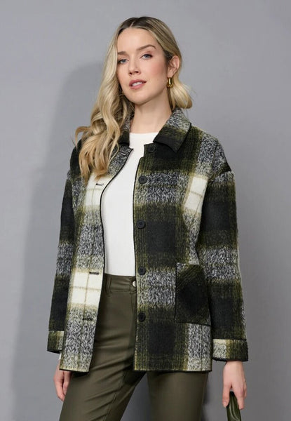 Picadilly Wool Blend Plaid Jacket