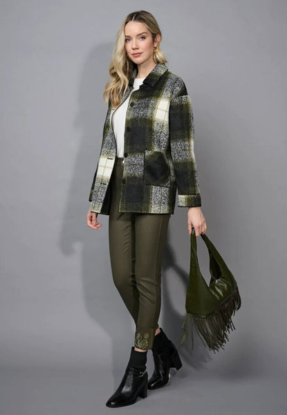 Picadilly Wool Blend Plaid Jacket