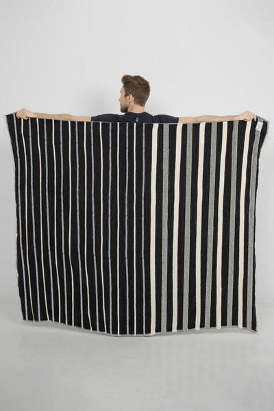 Tofino Towel 'The Winslow' Striped Linen Blend Fleece Throw