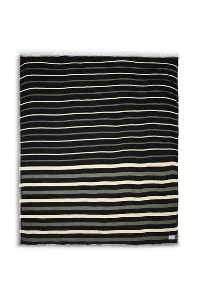 Tofino Towel 'The Winslow' Striped Linen Blend Fleece Throw