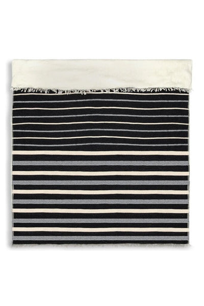 Tofino Towel 'The Winslow' Striped Linen Blend Fleece Throw