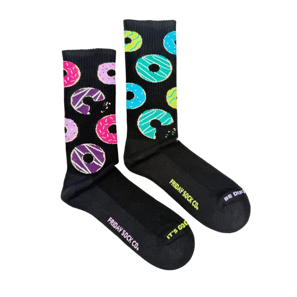 Friday Sock Co. Men's Neon Donut Athletic Socks