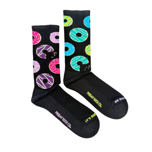 Friday Sock Co. Men's Neon Donut Athletic Socks