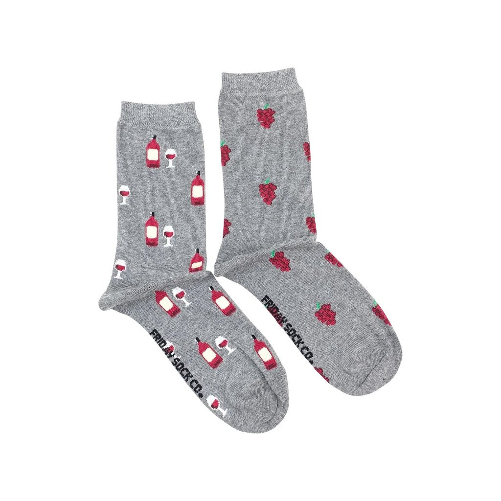 Friday Sock Co. Women's Red Wine & Grape Socks