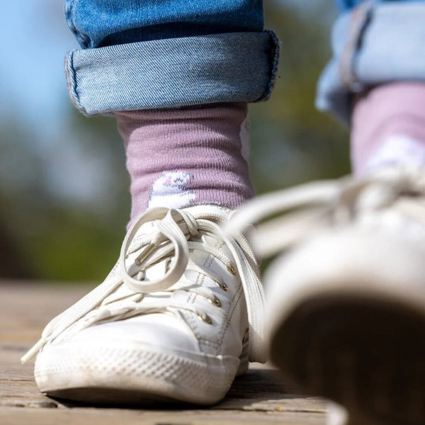 Friday Sock Co. Women's White Cat Socks