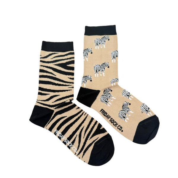 Friday Sock Co. Women's Zebra Print Socks