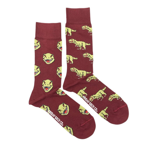Friday Sock Co. Men's Dino Face & Side Socks