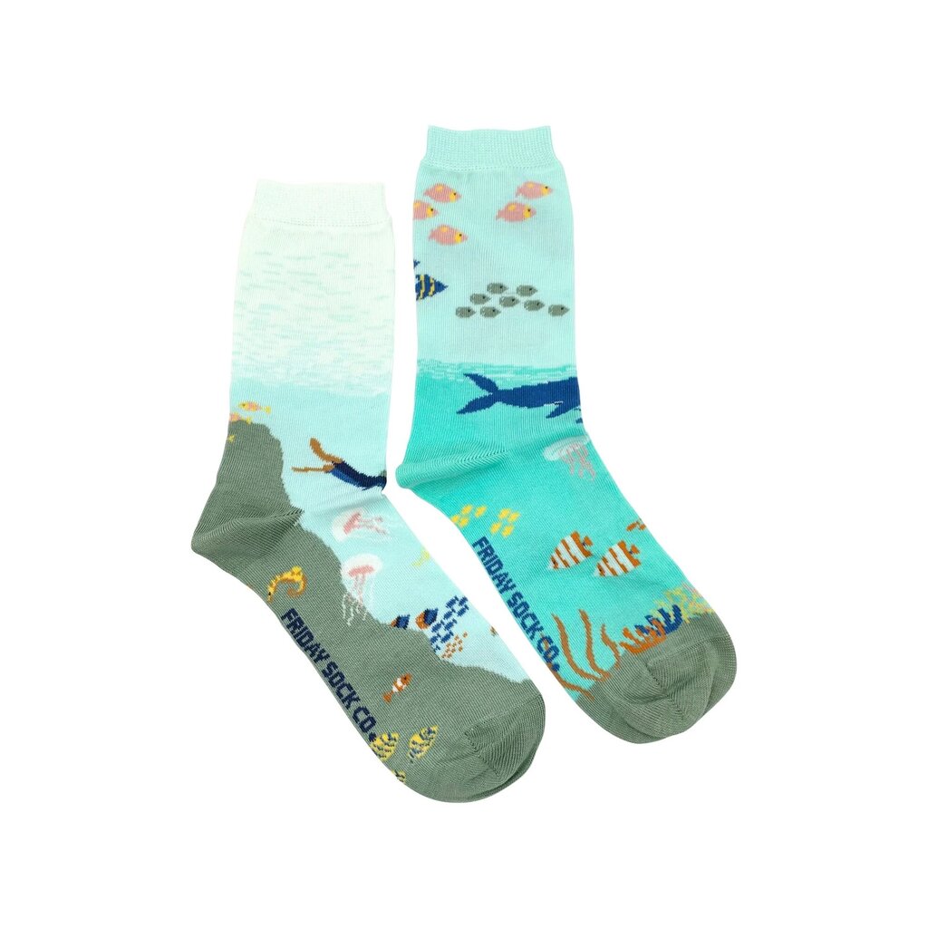 Friday Sock Co. Women's Underwater Scene Socks