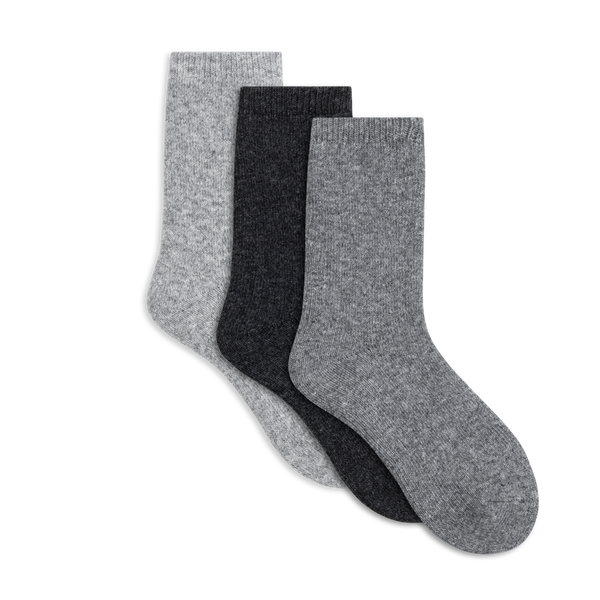 Lemon Wool Hiker Boot Crew Socks - 3 Pack