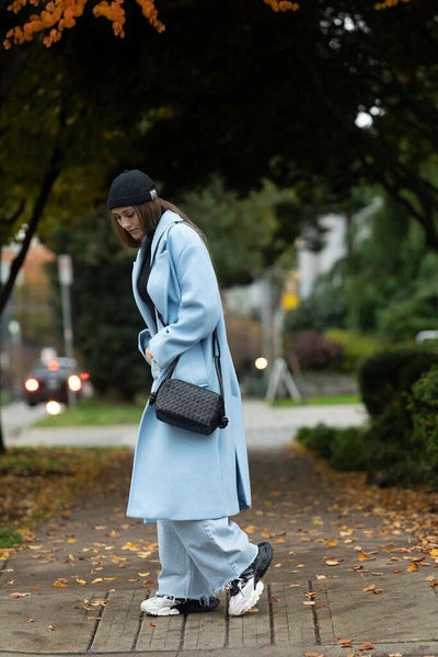 RISA 'Ila' Woven Knot Crossbody - Black