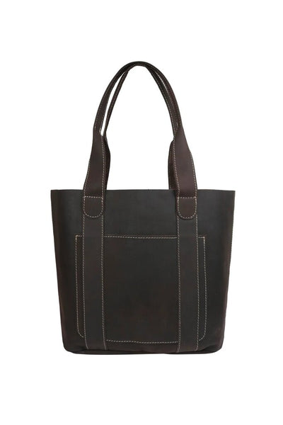 RISA Threaded Pocket Tote - Oil Tan Brown