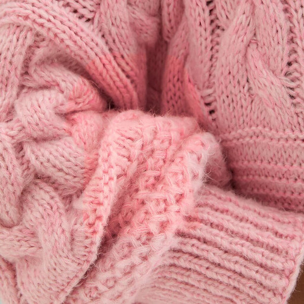 Cara & The Sky 'Alex' Cable Knit Maxi Cardi - Soft Pink