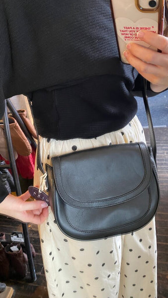 RISA 'Jones' Crossbody Bag with Suede Lining - Black