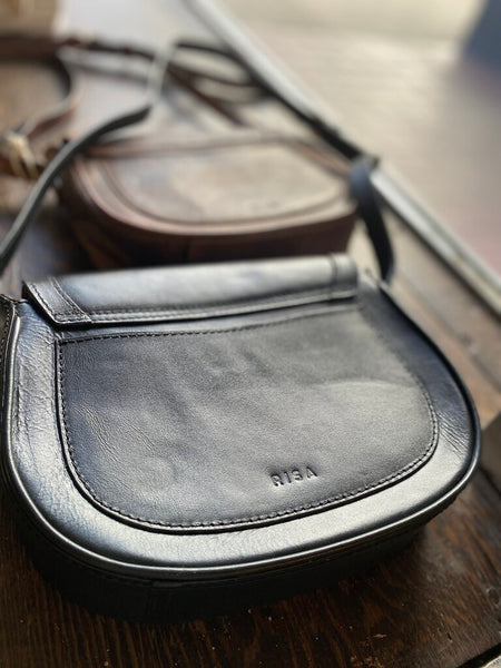 RISA 'Jones' Crossbody Bag with Suede Lining - Black