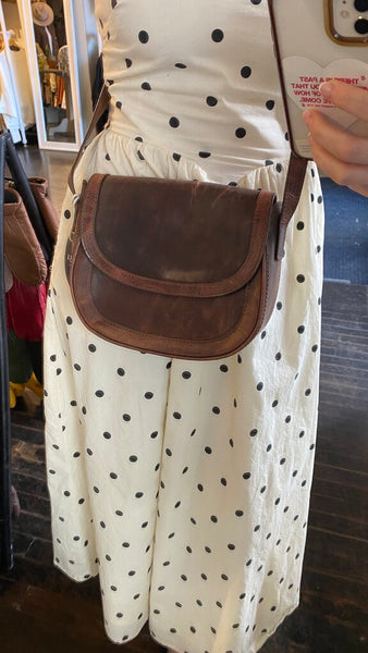 RISA 'Jones' Crossbody Bag with Suede Lining - Crazy Horse