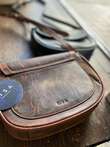 RISA 'Jones' Crossbody Bag with Suede Lining - Crazy Horse