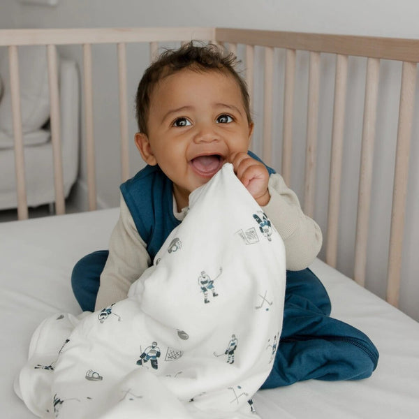 Perlimpinpin Quilted Bamboo Sleep Sack - Denim